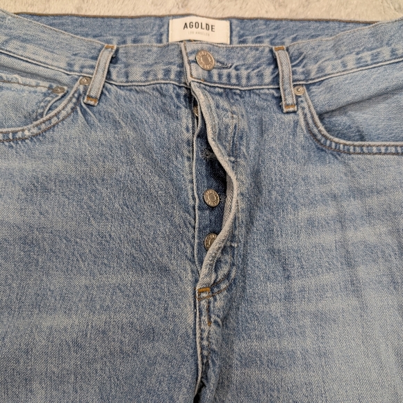 Agolde Jeans Womens 28 Blue Spectator Jaime High Rise Classic Slim Straight 28” - Picture 4 of 11